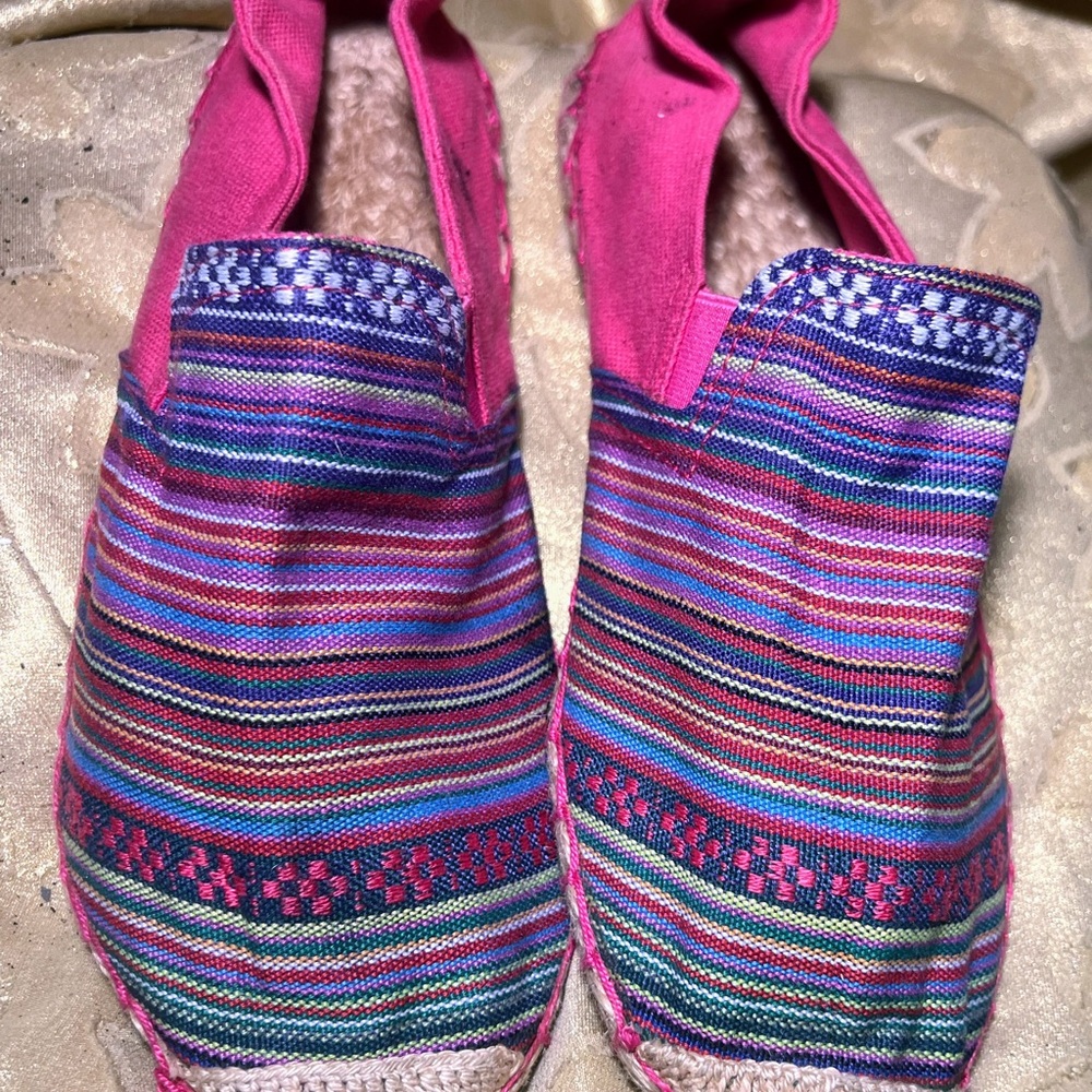 Colorful Striped Slip-On Shoes